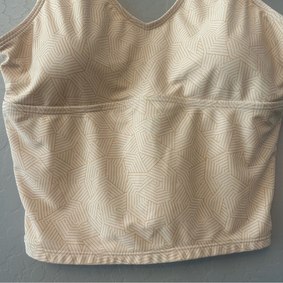 Geode swimwear yellow white geometric pattern tankini set size large - Picture 6 of 16